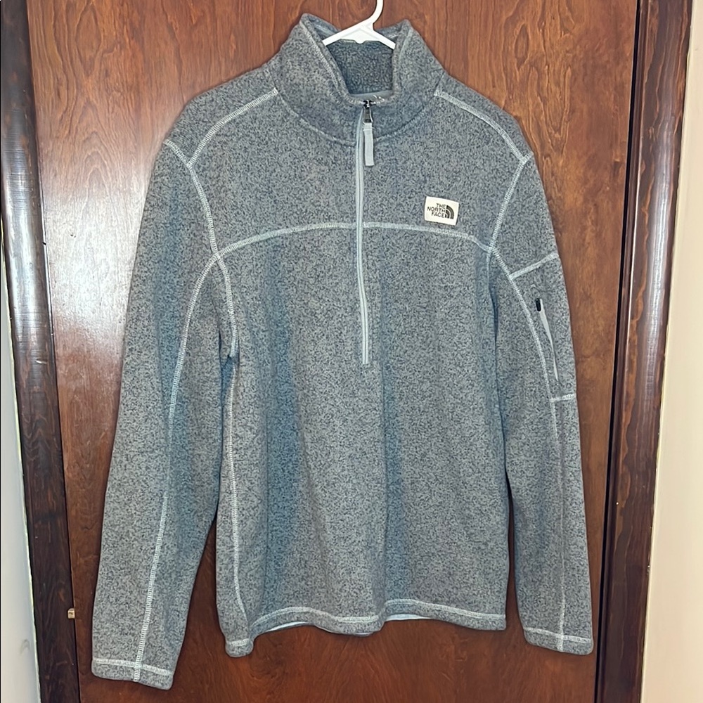 The North Face Men's Gray Half-Zip Sweater | Size Large | Like New